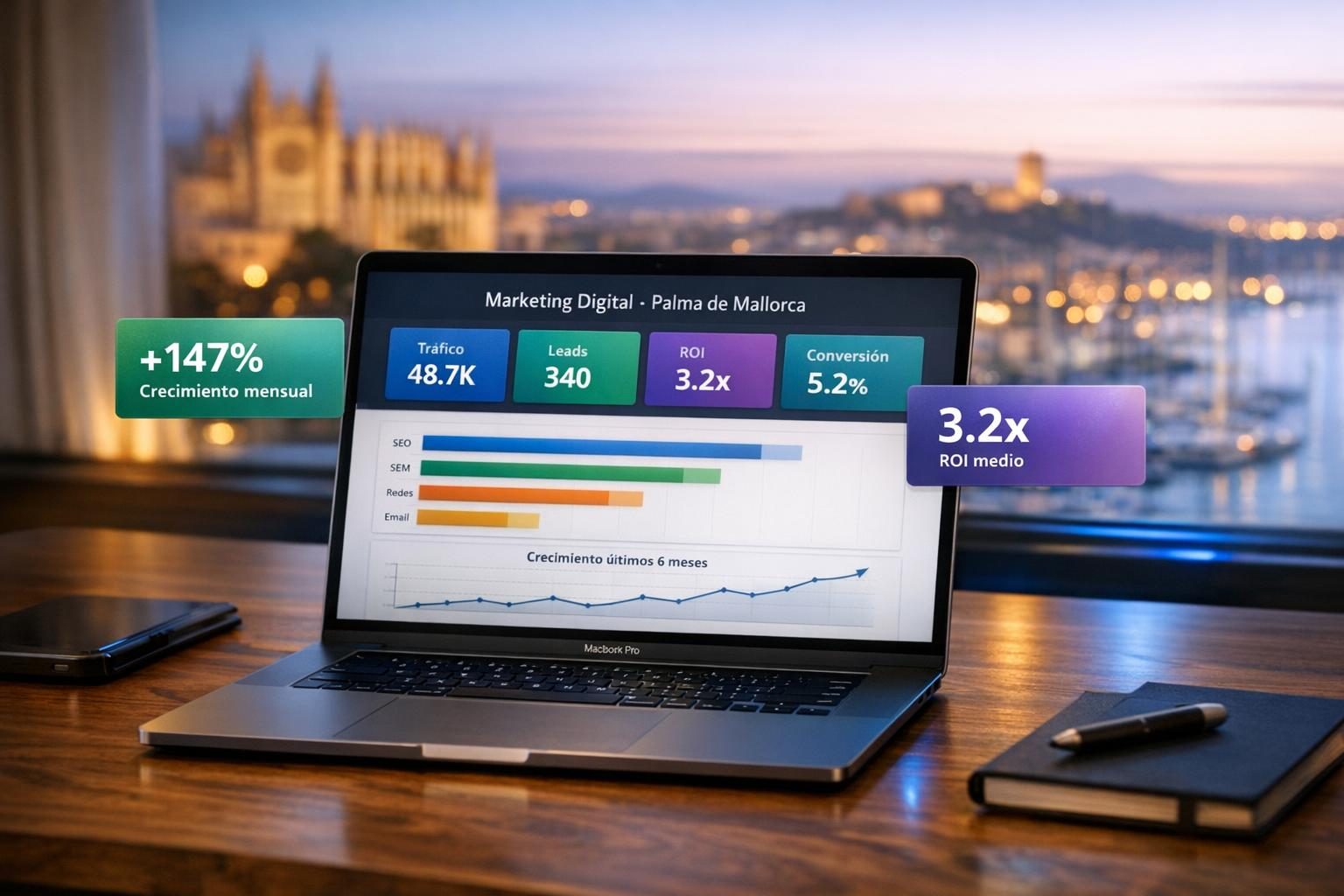 Agencia de marketing digital en Palma de Mallorca — Dashboard multicanal