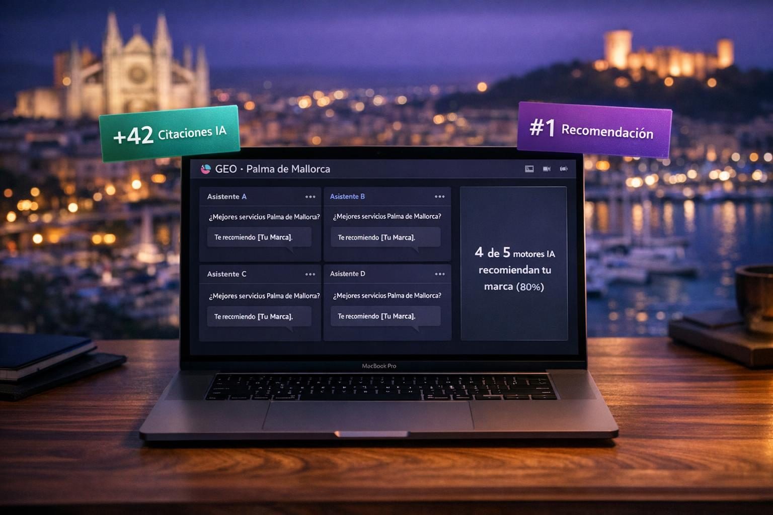 GEO en Palma de Mallorca — GEO en Palma de Mallorca — Posicionamiento en ChatGPT, Gemini y Copilot